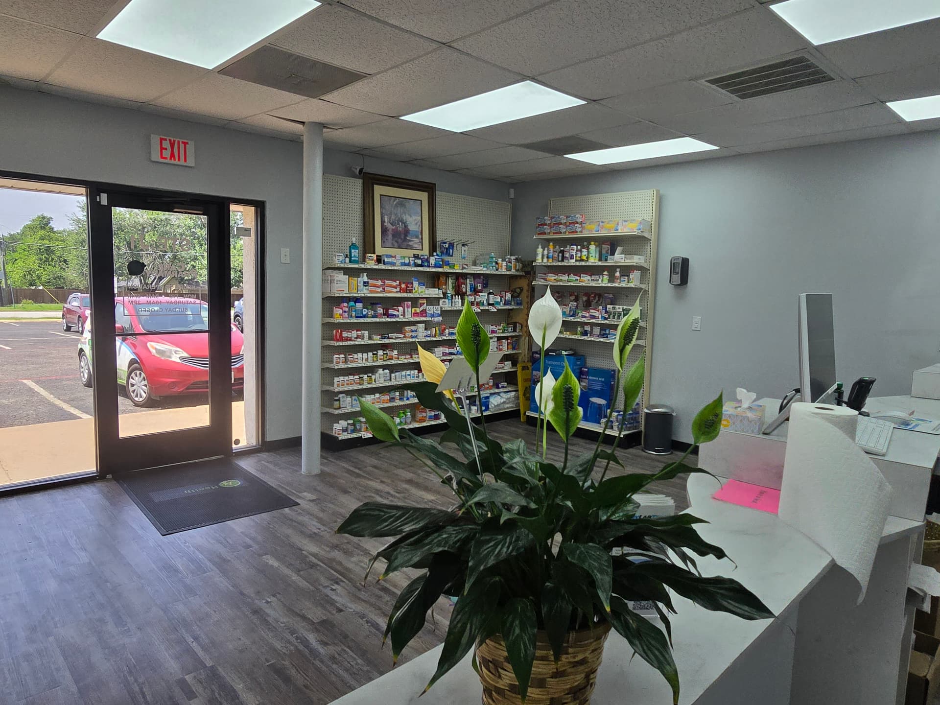 Pharmacist talking with patient